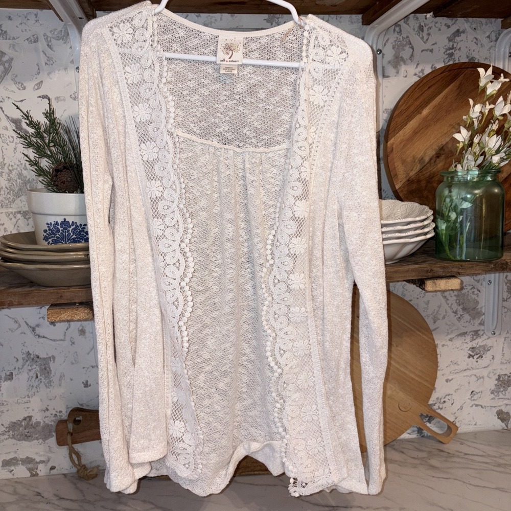Self Esteem Romantic Lace Bohemian Cottagecore Festival Cardigan Women L